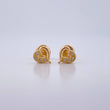 Topos Corazon Compartido 0.8gr / Circones Blancos Oro Amarillo 18K $