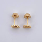 Topos Corazon Compartido 0.8gr / Circones Blancos Oro Amarillo 18K $