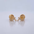 Topos Corazon Compartido 0.7gr / Circones Blancos Oro Amarillo 18K $