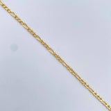 Pulso Figaro 1.1gr / 18.6cm / 2.1mm Oro Amarillo +1 18K &