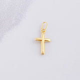 Dije Cruz Puntas Planas 0.2 g / 1.5 cm Oro Amarillo 18K