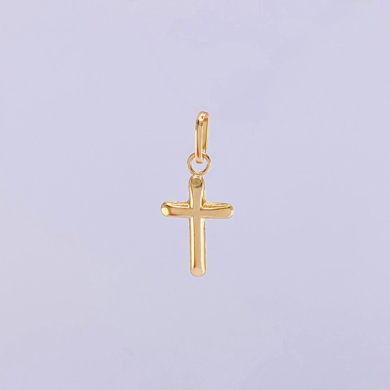 Dije Cruz Puntas Planas 0.2 g / 1.5 cm Oro Amarillo 18K