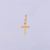 Dije Cruz Puntas Planas 0.2 g / 1.5 cm Oro Amarillo 18K