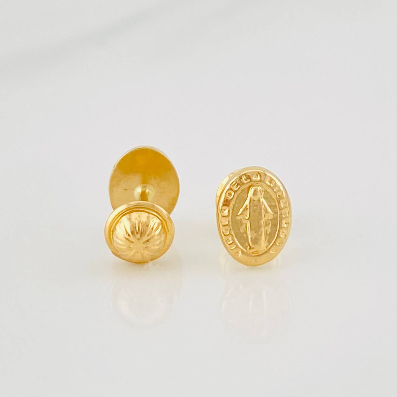 Topos Virgen Milagrosa 0.75g / 6.1mm Oro Amarillo 18K