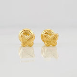 Topos Mariposa Diamantada 0.65g / 5.3mm Oro Amarillo 18K
