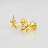 Topos Libelula 0.9g / 7.64mm Oro Amarillo 18K