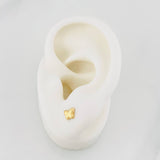 Topos Mariposa Diamantada 0.65g / 5.3mm Oro Amarillo 18K