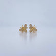 Topos Abeja 2gr / Circones Blancos Oro Amarillo 18K &
