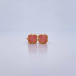 Topos Trebol 1.9gr / Piedra Rosada Oro Amarillo 18K &