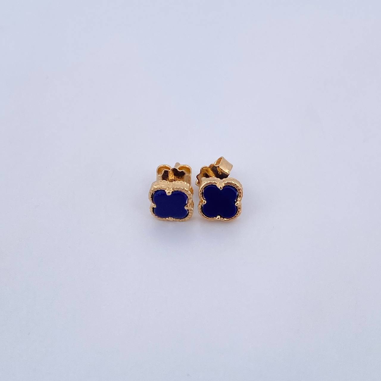 Topos Trebol 2gr / Piedra Morada Oro Amarillo 18K &