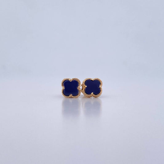 Topos Trebol  1.45gr / Piedra Morada Oro Amarillo 18K &
