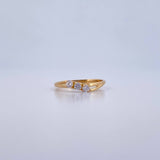 Anillo Trinidad 1.5gr / T6 1/2 / Circones Blancos Oro Amarillo 18K &