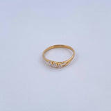 Anillo Trinidad 1.5gr / T6 1/2 / Circones Blancos Oro Amarillo 18K &