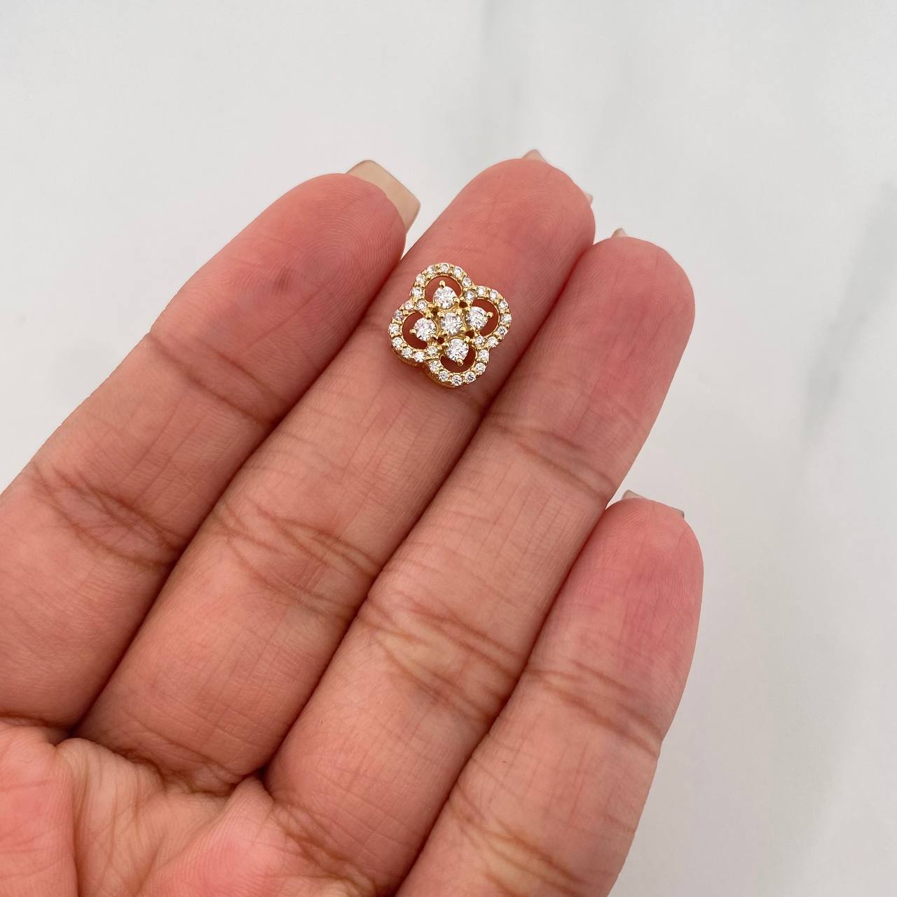 Herraje Trebol 1.4g / 1cm Oro Amarillo 18K