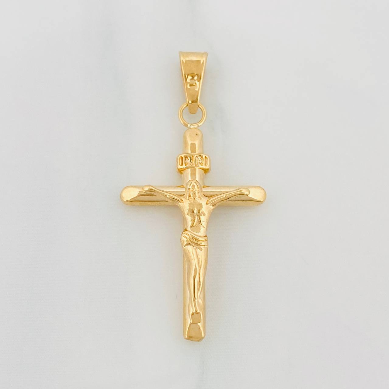 Dije Cruz Cristo 1g / 3.5cm Oro Amarillo 18K