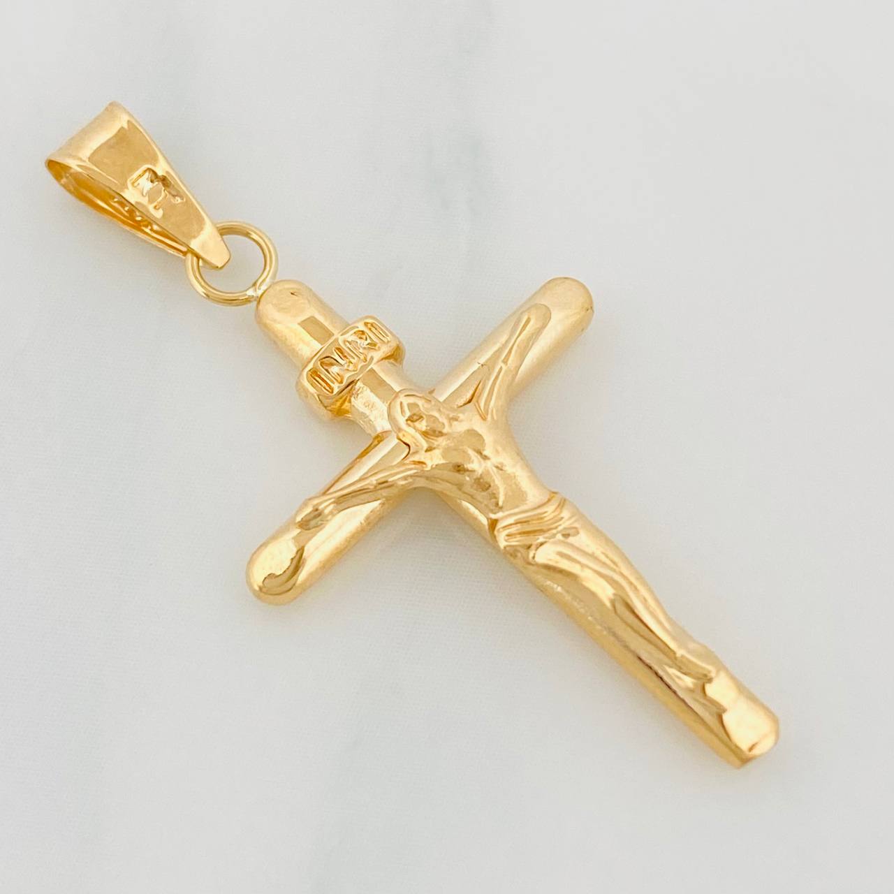 Dije Cruz Cristo 1g / 3.5cm Oro Amarillo 18K