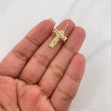 Dije Cruz Cristo Milagroso 2.1g / 2.7cm Oro Amarillo 18K