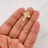 Dije Cruz Rostro Cristo 1.85g / 3cm Oro Rosa 18K