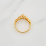 Anillo Solitario 2.2g / T6 1/2 Dos Oros Amarillo Blanco 18K