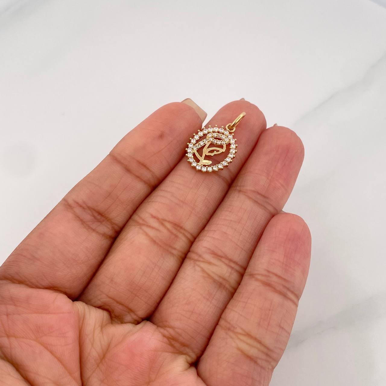Dije Virgen María 1.15g / 2cm  Oro Amarillo 18K