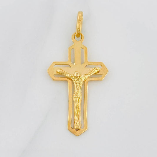 Dije Cruz Cristo 2.9g / 4cm Oro Amarillo 18K