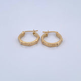 Candongas Tornillo 1.85gr / 1.9cm / Punteadas Oro Amarillo 18K &