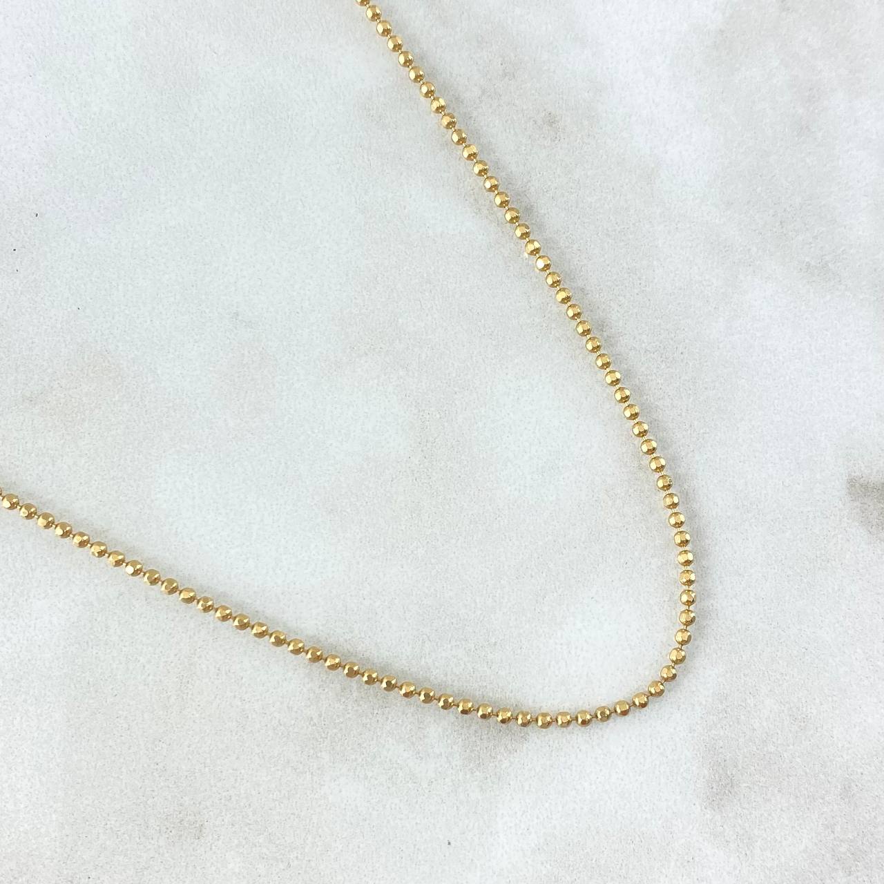 Cadena Militar 4.55gr / 50cm / Oro Amarillo +3 18K