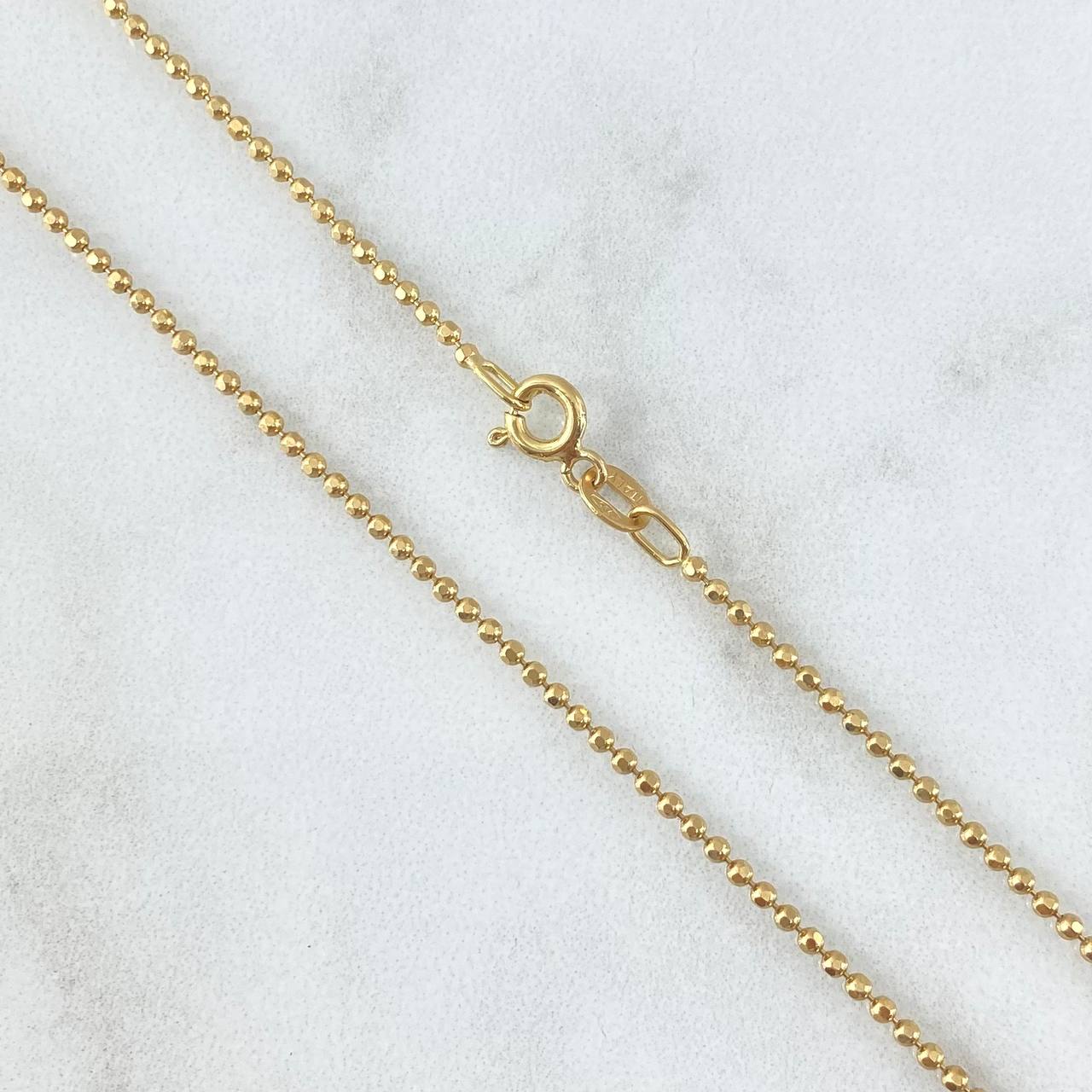 Cadena Militar 4.55gr / 50cm / Oro Amarillo +3 18K