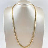 Cadena Cubana 33.1gr / 60cm / 7mm Broche Cajón Circones Blancos Oro Amarillo Nac.Esp. 18K ©