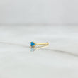 Piercing Chispa Fija 0.1gr / 1cm / Circon Celeste Mate Oro Amarillo 18K (Joya)