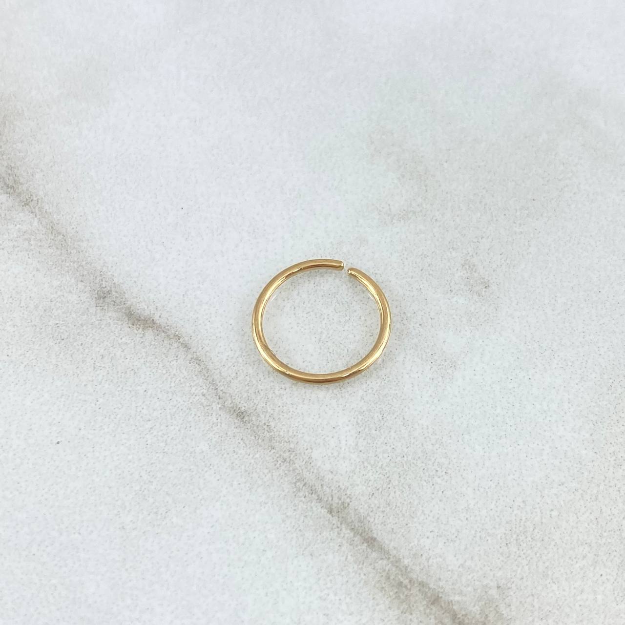 Piercing Aro Liso 0.2 g / 1 cm Oro Amarillo 18K