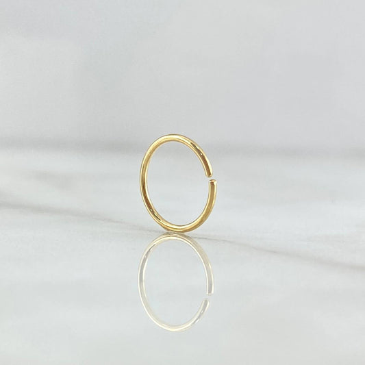 Piercing Aro Liso 0.2 g / 1 cm Oro Amarillo 18K