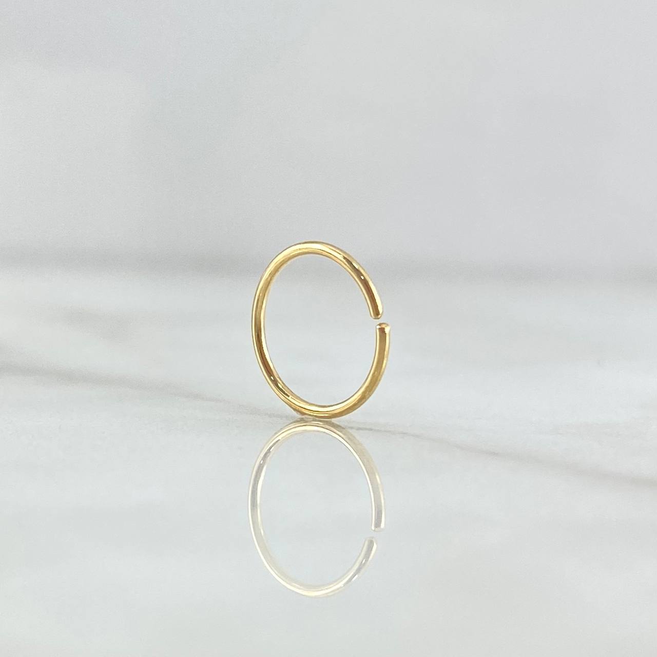 Piercing Aro Liso 0.2 g / 1 cm Oro Amarillo 18K
