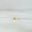 Piercing Chispa Fija Corazón Plano 0.1gr / 1cm / Oro Amarillo 18K (Joya)