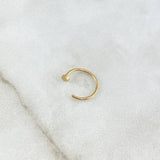 Piercing Media Curva Cabeza Plana 0.25gr / 1.1cm / Oro Amarillo 18K (Joya) ©