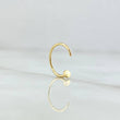 Piercing Media Curva Cabeza Plana 0.25gr / 1.1cm / Oro Amarillo 18K (Joya) ©