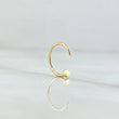 Piercing Media Curva Cabeza Plana 0.3gr / 1.1cm / Oro Amarillo 18K (Joya)