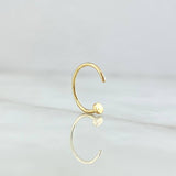 Piercing Media Curva Cabeza Plana 0.25gr / 1.1cm / Oro Amarillo 18K (Joya) ©