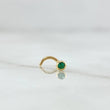 Piercing Circon Verde 0.15gr / 1cm / Nac.Esp. Oro 18K ©