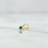 Piercing Chispa Verde 0.15gr / 1cm / Nac.Esp. Oro 18K *