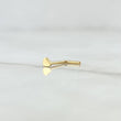 Piercing Chispa Recta Corazón Plano 0.1gr / 1cm / Oro Amarillo 18K (Joya)