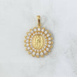 Dije Virgen Guadalupe 4.95gr / 3cm / Circones Blancos Oro Amarillo 18K *
