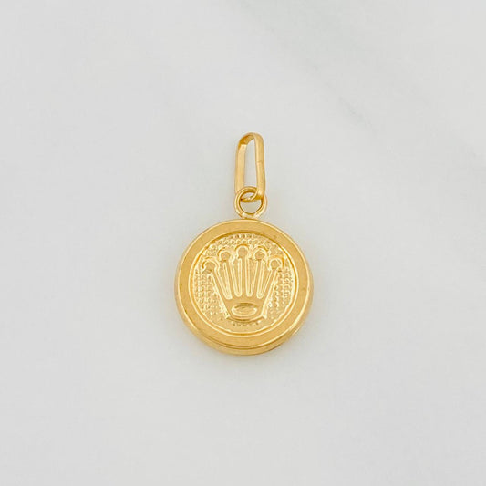Dije Corona Circular 0.45g / 1.5cm Oro Amarillo 18K