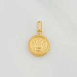 Dije Corona Circular 0.45g / 1.5cm Oro Amarillo 18K