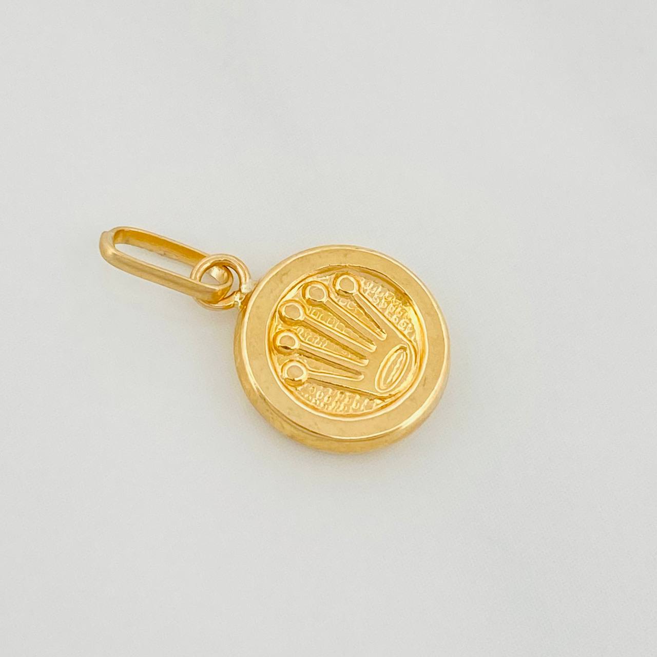 Dije Corona Circular 0.55g / 2cm Oro Amarillo 18K