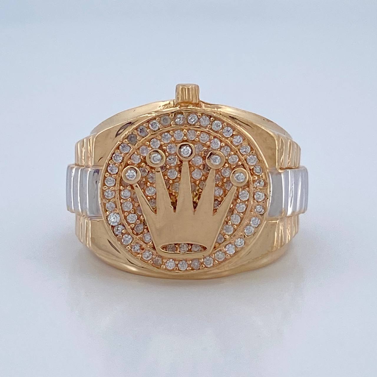 Anillo Correa Corona RX 13gr / T10 1/4 / Oro 18K $