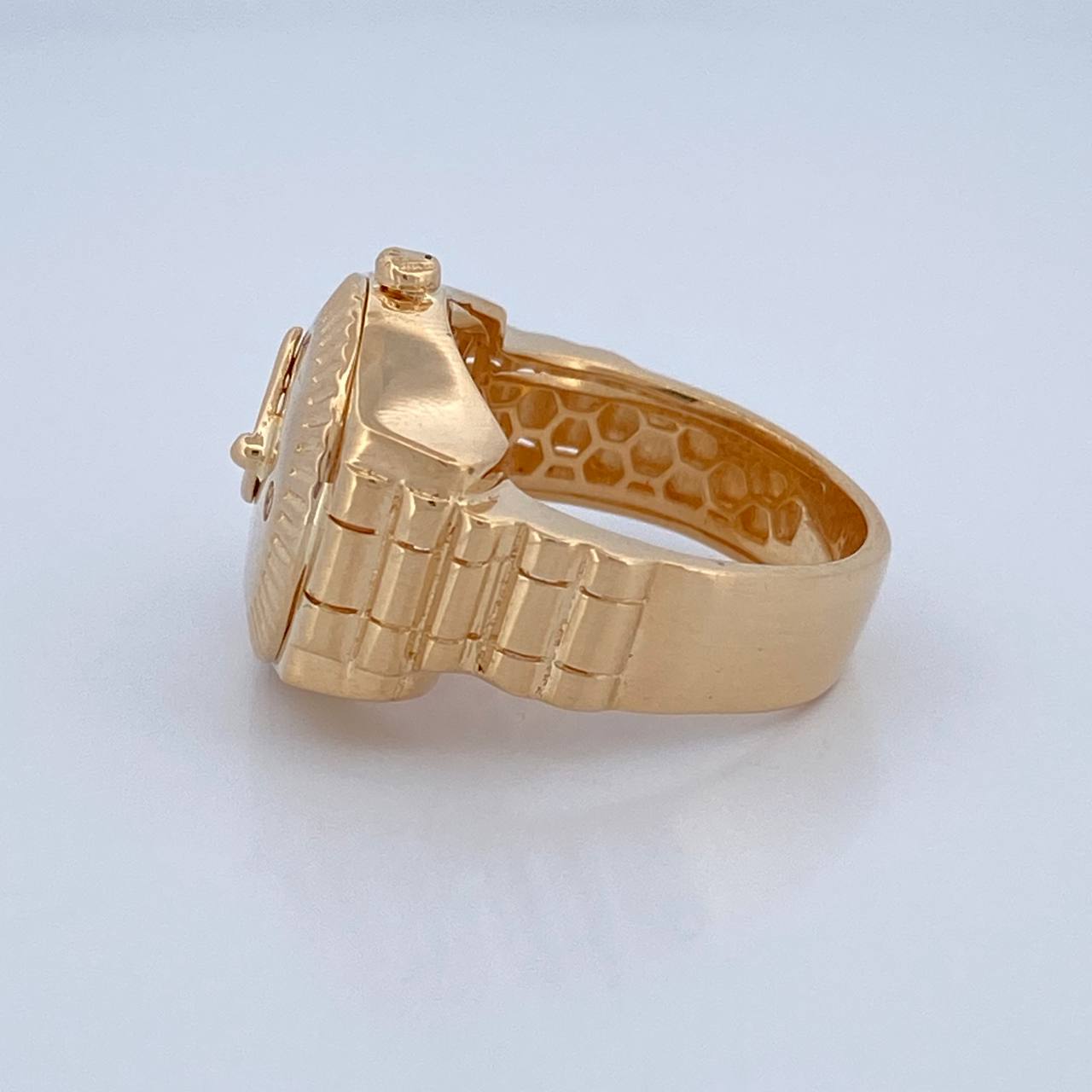 Anillo Reloj 11.95gr / T9 1/2 / Oro 18K $