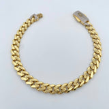 Pulso Cubano infinito 13.5gr / 21.6cm / 7.5mm Circones Blancos Oro Amarillo +2 18K &