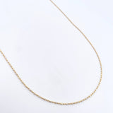Cadena Morse 4.9gr / 50.2cm / 1.4mm Diamantada Dos Oros Amarillo Blanco +3 18K &