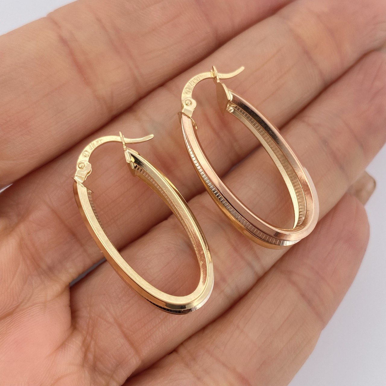Candongas Aleja Ovalada 2.85gr / 3cm / Oro 18K &